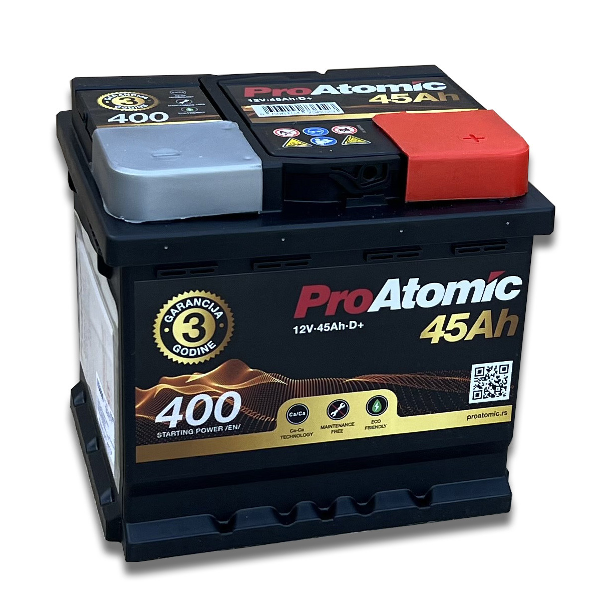 Proatomic akumulator 45ah D+